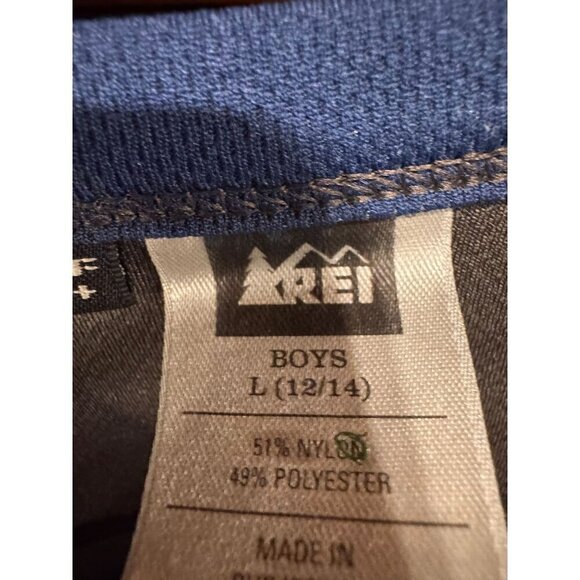REI Boys Long Sleeve UPF 35+ Shirt L Nylon & Polyester Blue Size L 12-14 - Picture 4 of 7